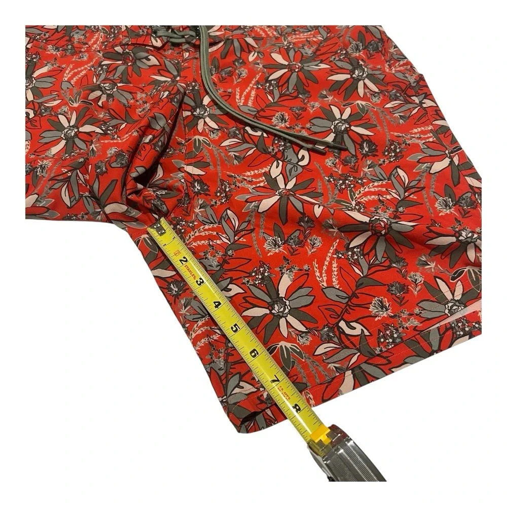 Stio Men's‎ 32 Board Shorts Red Floral Print Lightweight Activewear 16